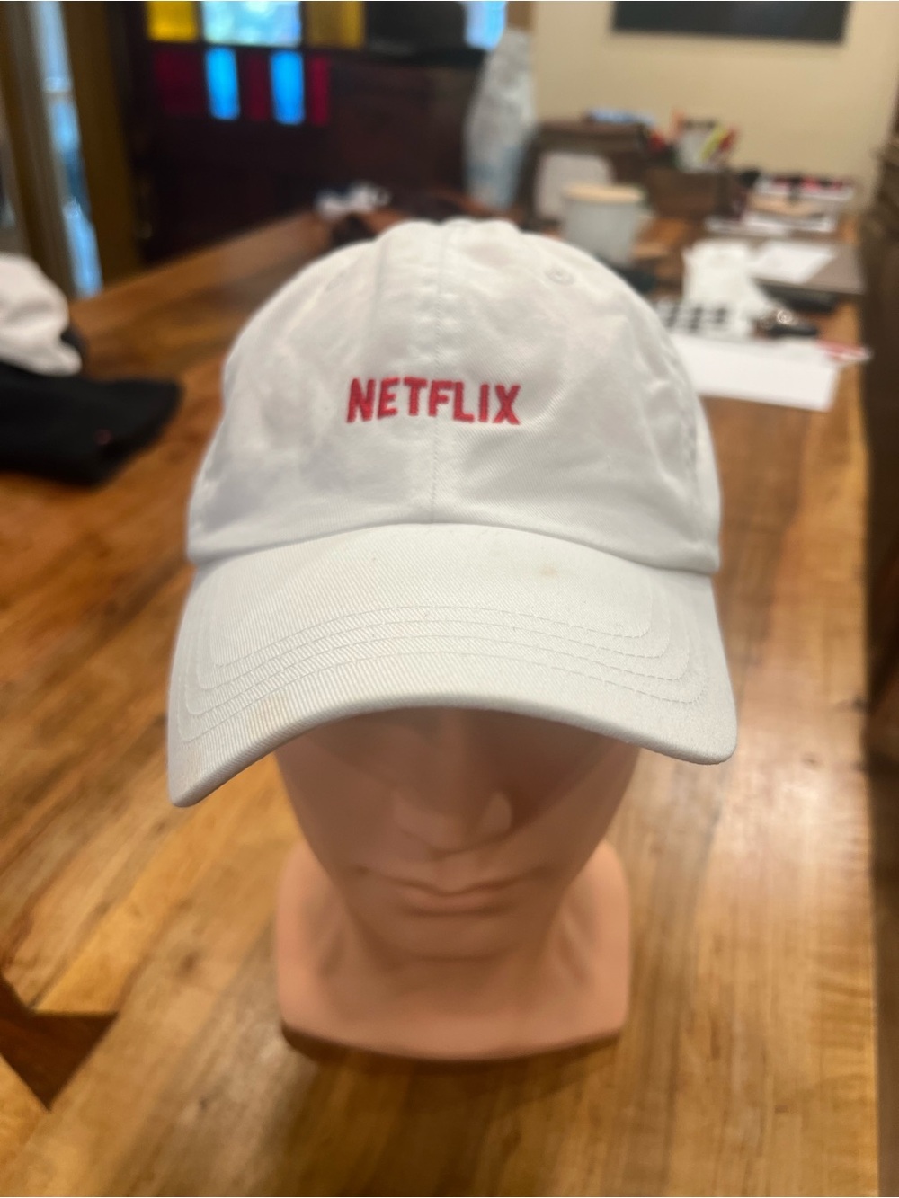 Netflix White Cap with Red Logo
